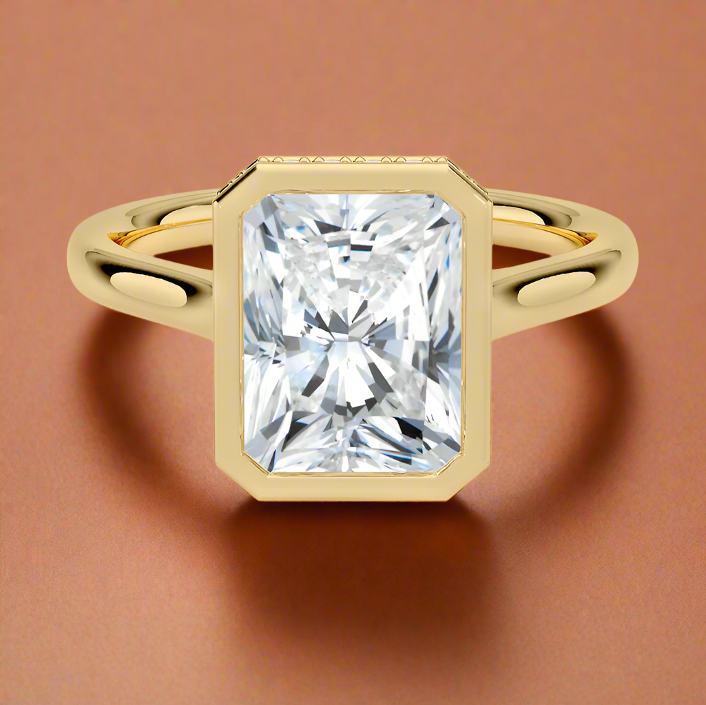 Abbraccio Hidden Halo - Radiant Cut Engagement Ring