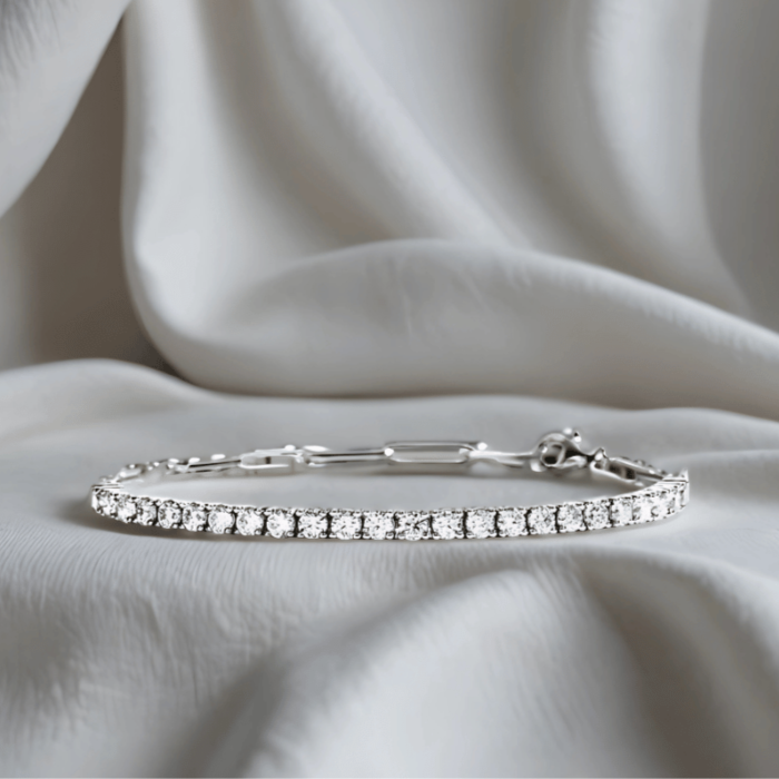 3mm Moissanite Tennis Bracelet | Adjustable Design