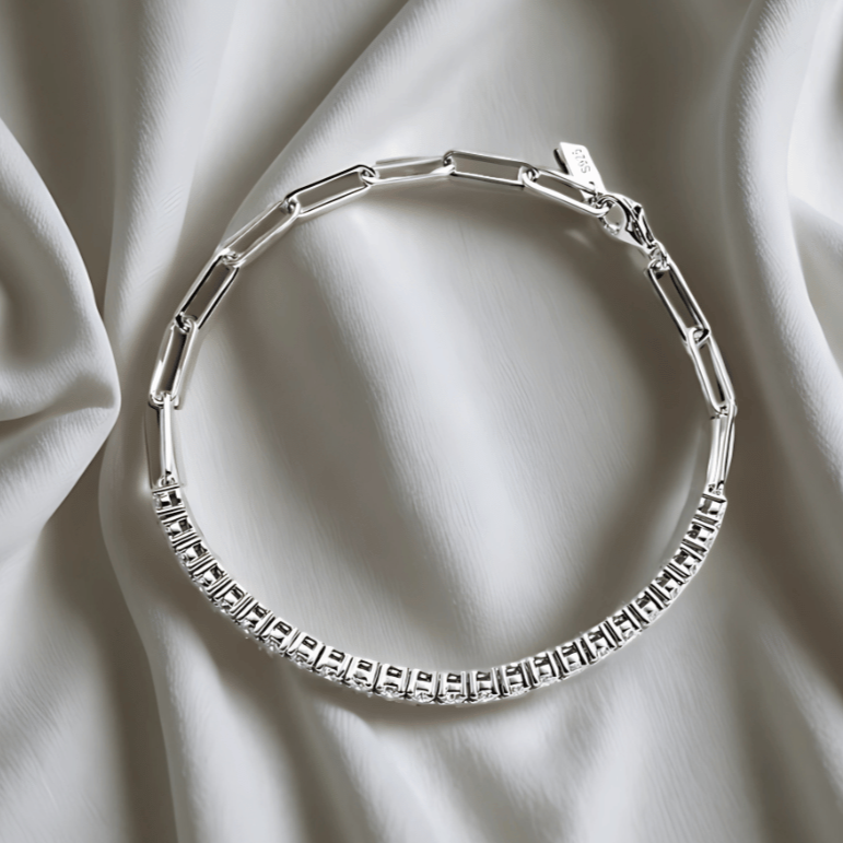 3mm Moissanite Tennis Bracelet | Adjustable Design