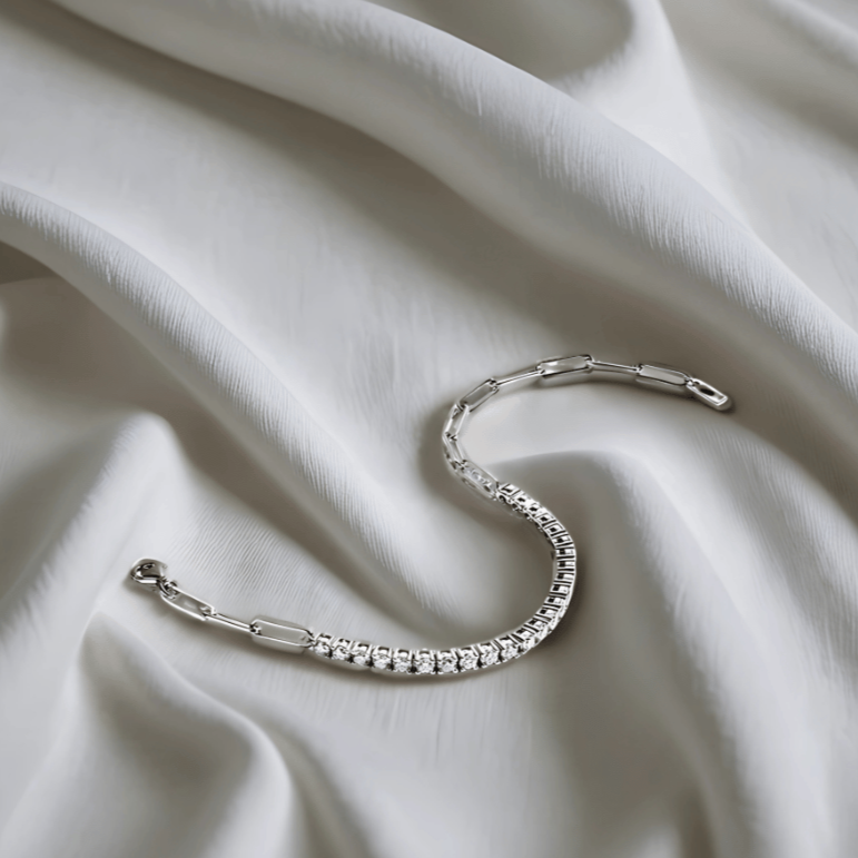 3mm Moissanite Tennis Bracelet | Adjustable Design