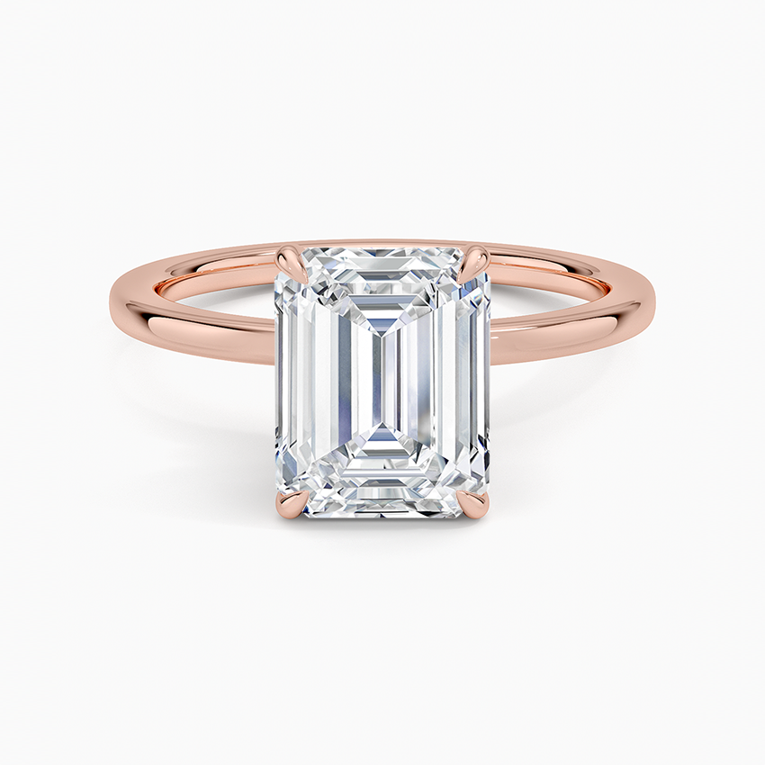 Amanti - Emerald Cut Moissanite Engagement Ring