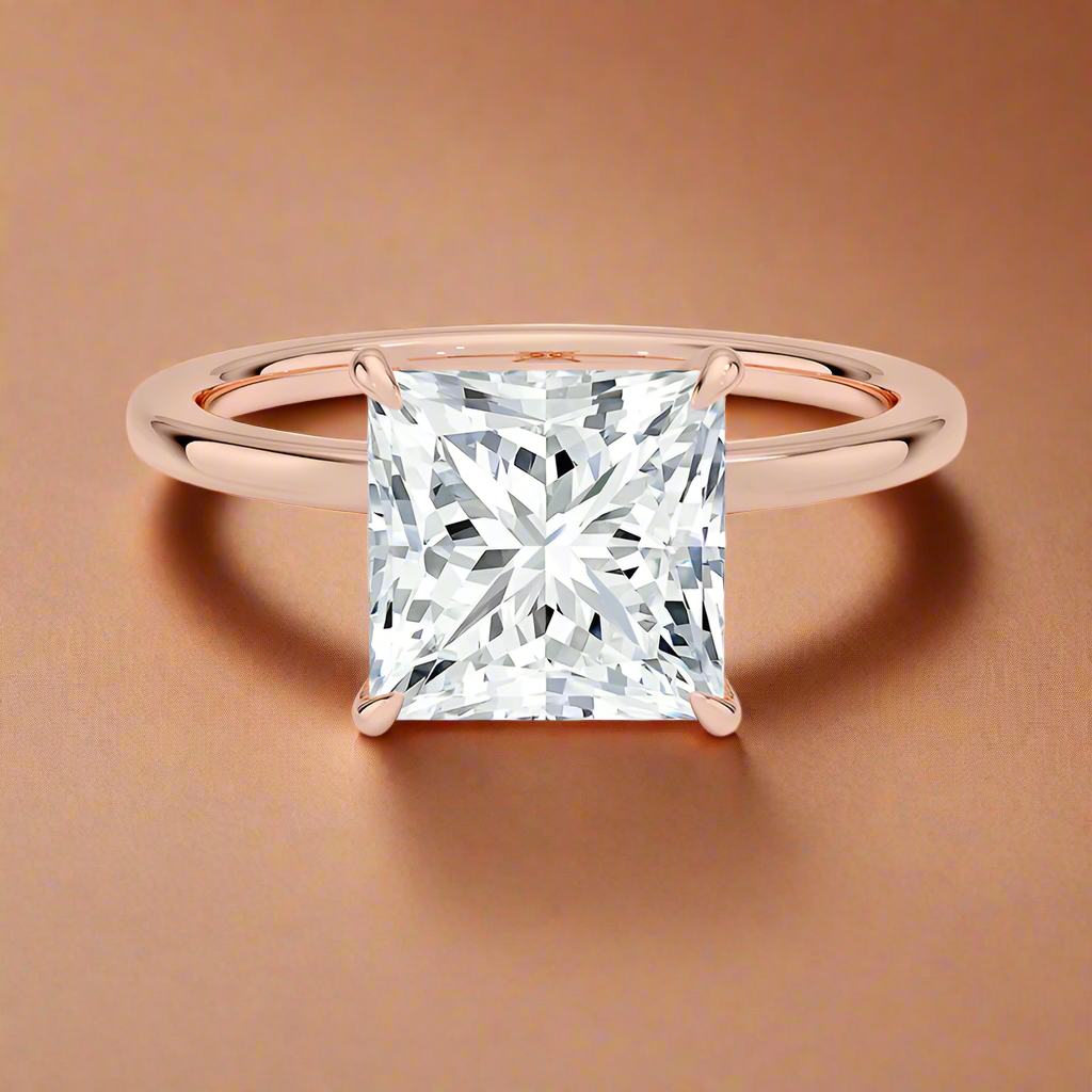 Amanti - Princess Cut Moissanite Engagement Ring