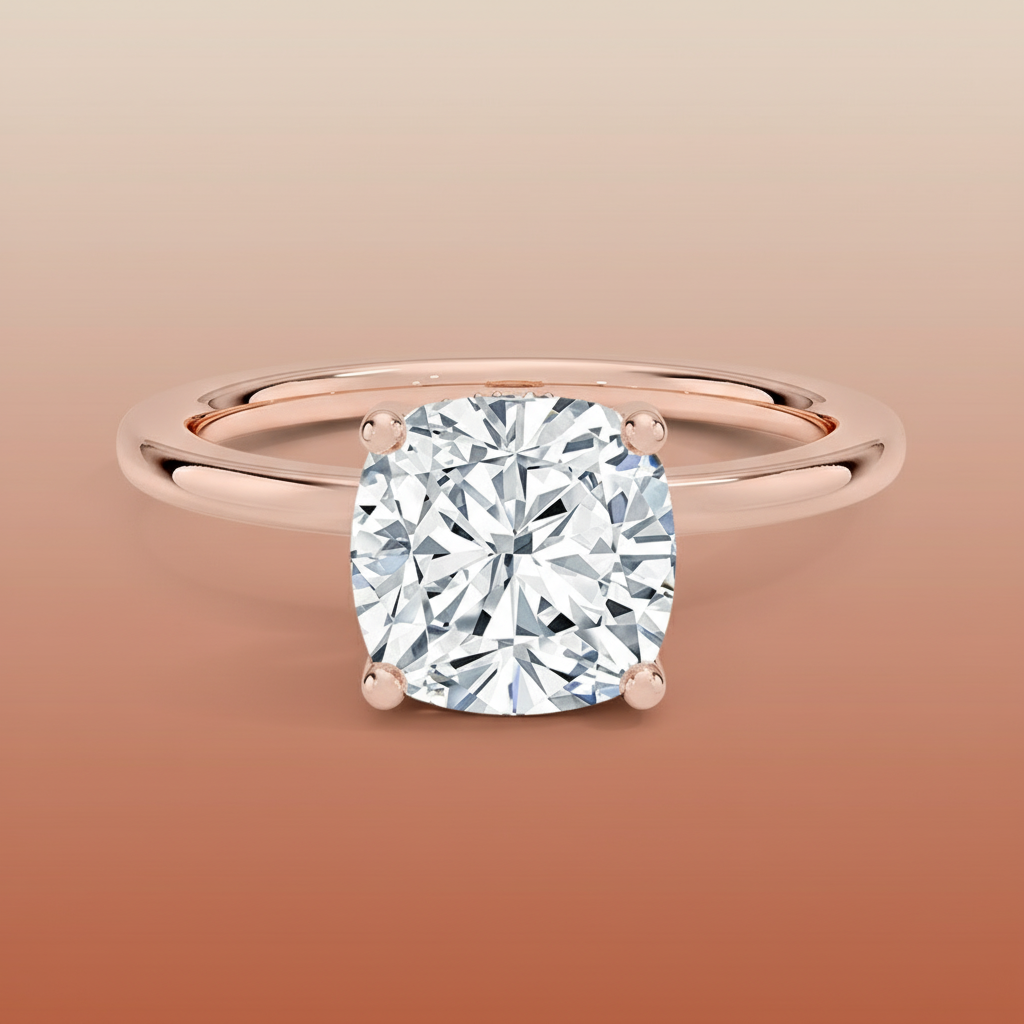 Venere - Cushion Cut Moissanite Engagement Ring