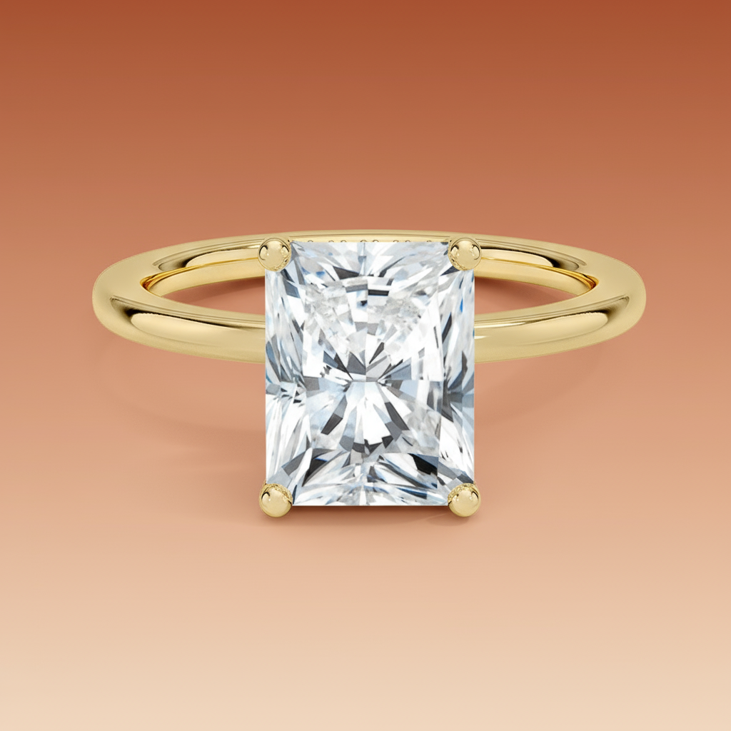 Venere - Radiant Cut Moissanite Engagement Ring