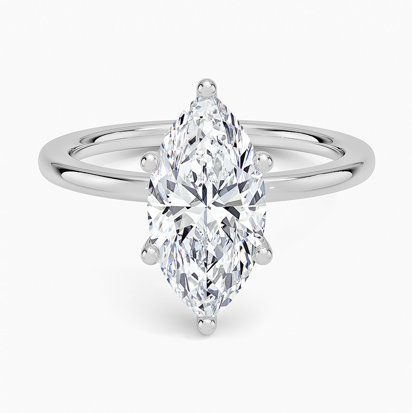 Venere - Marquise Cut Moissanite Engagement Ring