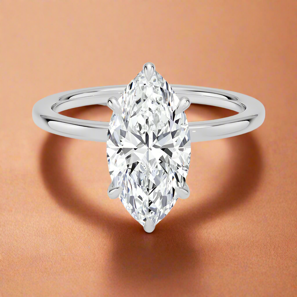 Amanti - Marquise Cut Moissanite Engagement Ring