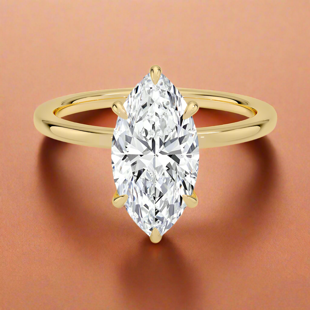 Amanti - Marquise Cut Moissanite Engagement Ring