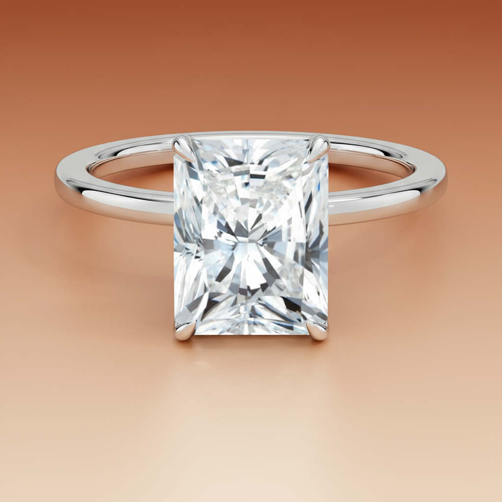 Amanti - Radiant Cut Moissanite Engagement Ring