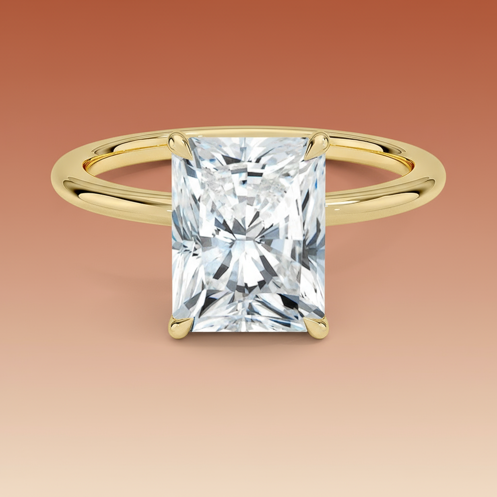 La Terra - Radiant Cut Moissanite Engagement Ring