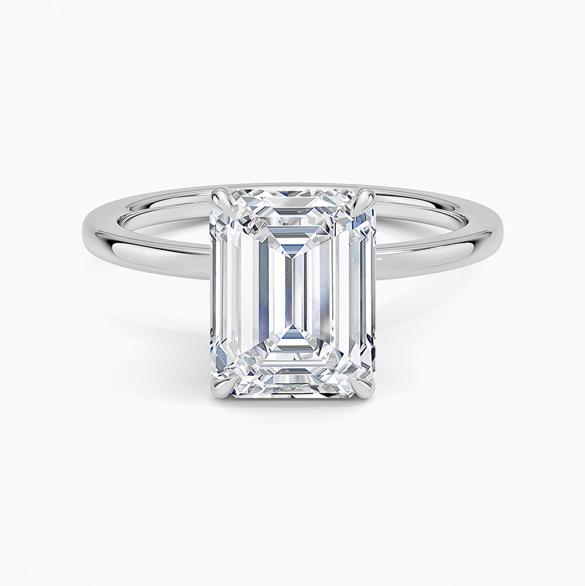 Amanti - Emerald Cut Moissanite Engagement Ring