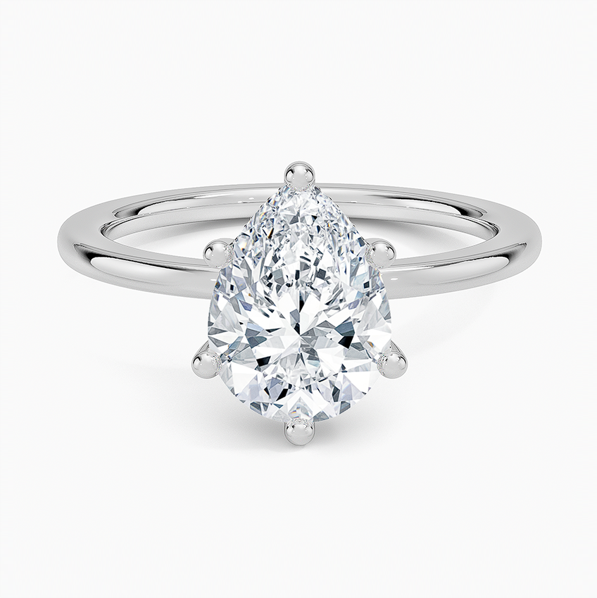 Venere - Pear Cut Moissanite Engagement Ring