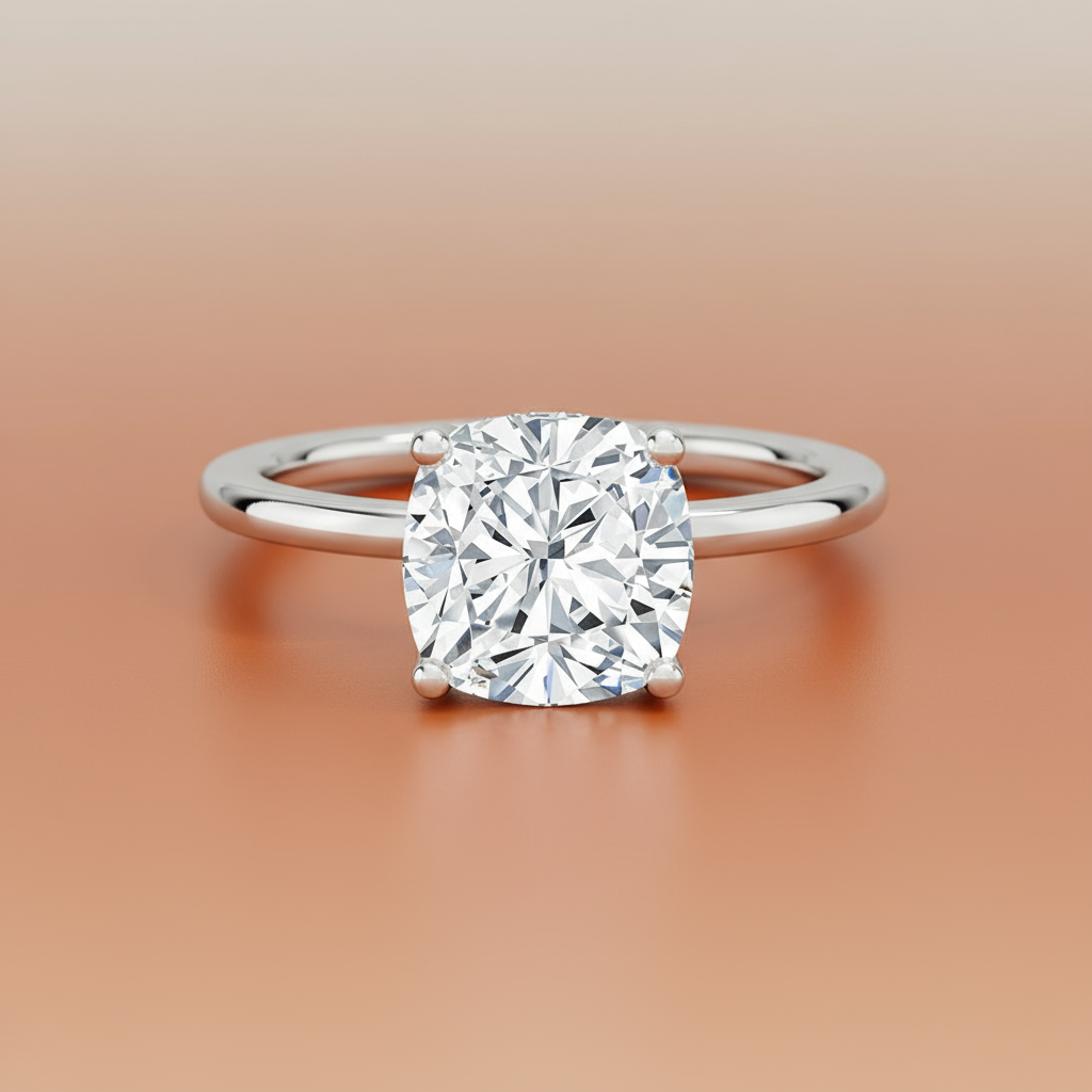 Venere - Cushion Cut Moissanite Engagement Ring