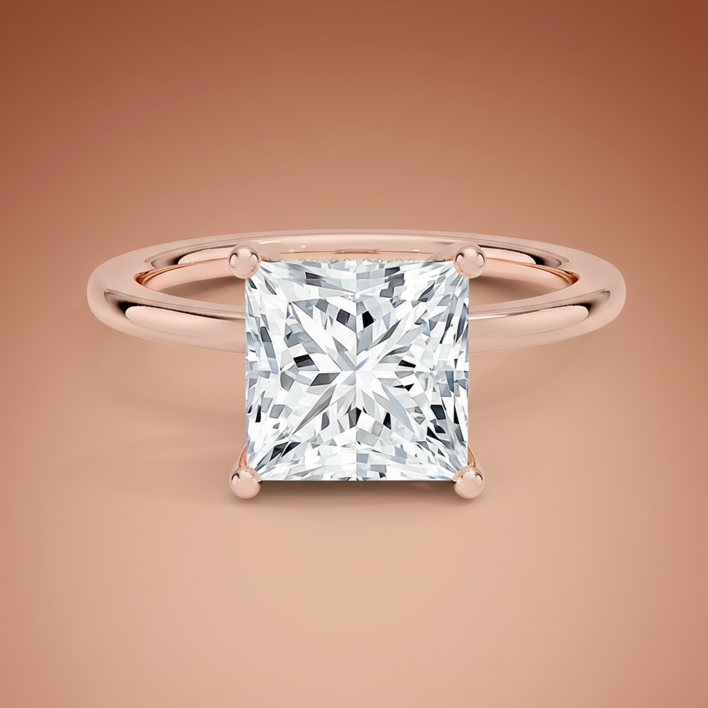 Venere - Princess Cut Moissanite Engagement Ring