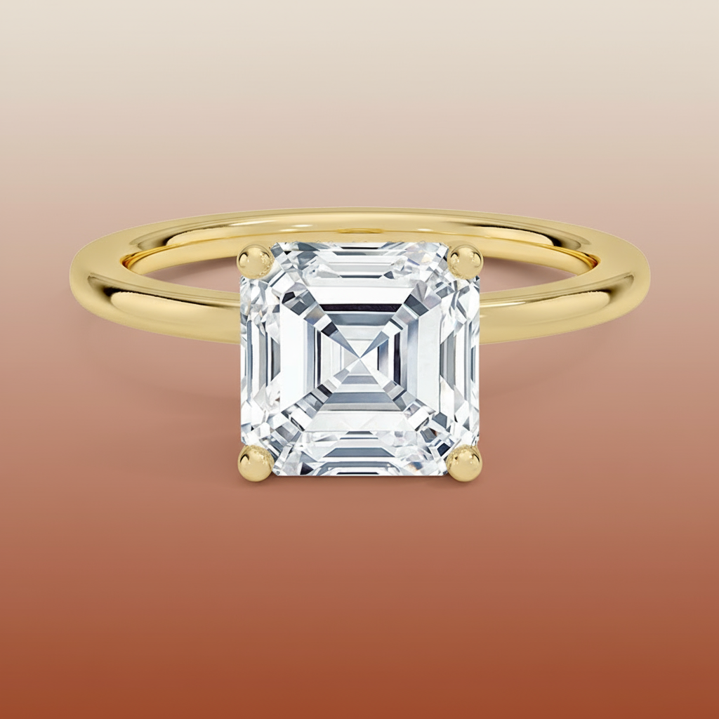 Venere - Asscher Cut Moissanite Engagement Ring
