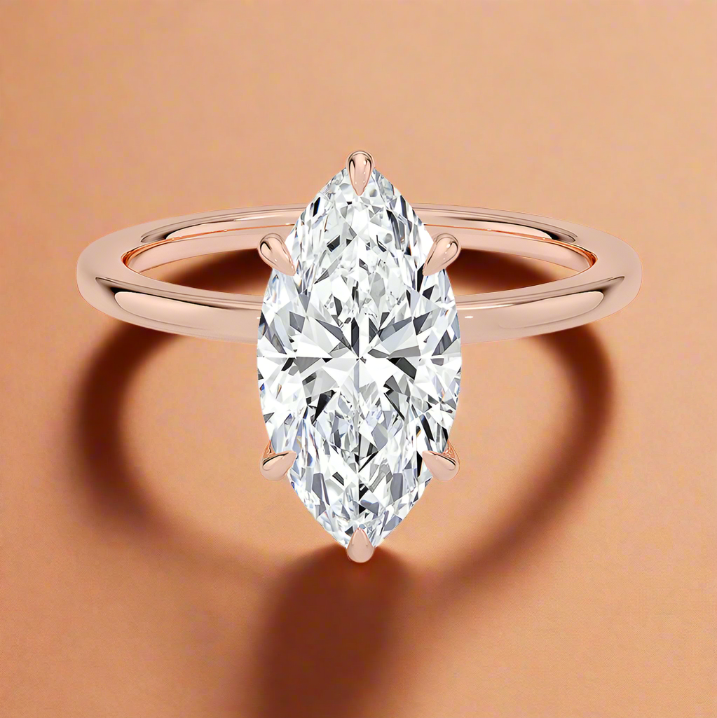 Amanti - Marquise Cut Moissanite Engagement Ring