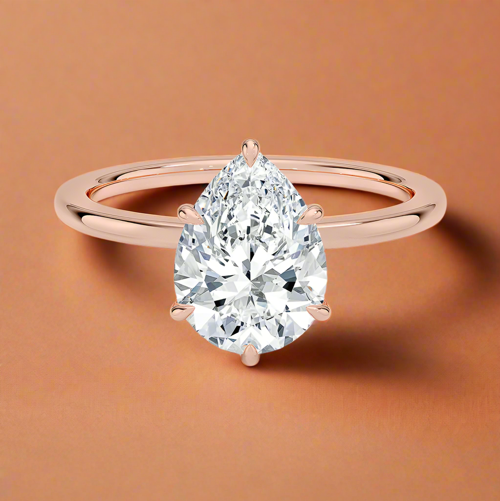 Amanti - Pear Cut Moissanite Engagement Ring