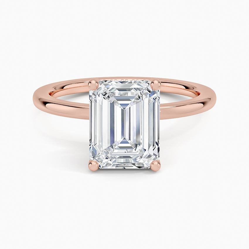 Venere - Emerald Cut Moissanite Engagement Ring