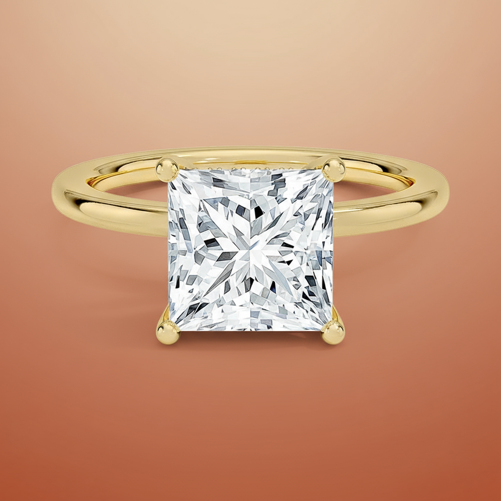 Venere - Princess Cut Moissanite Engagement Ring