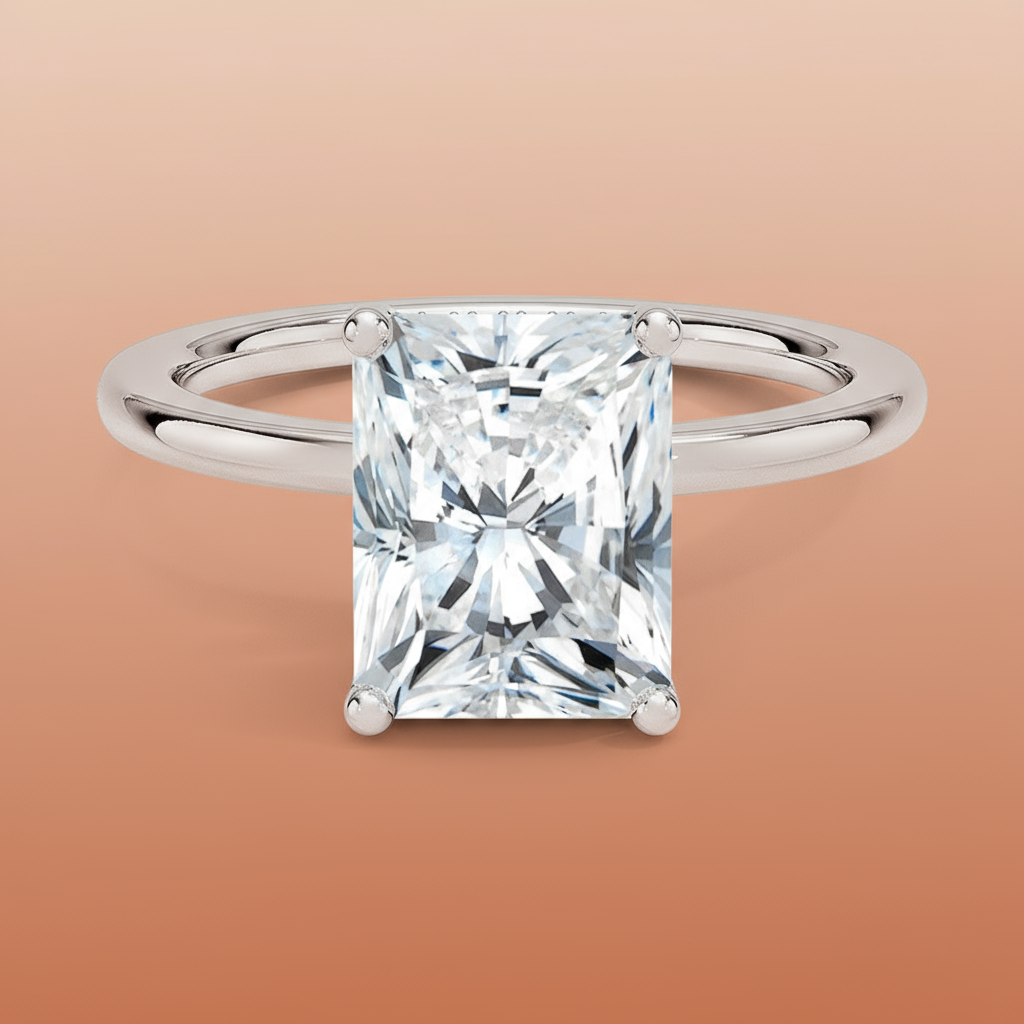 Venere - Radiant Cut Moissanite Engagement Ring