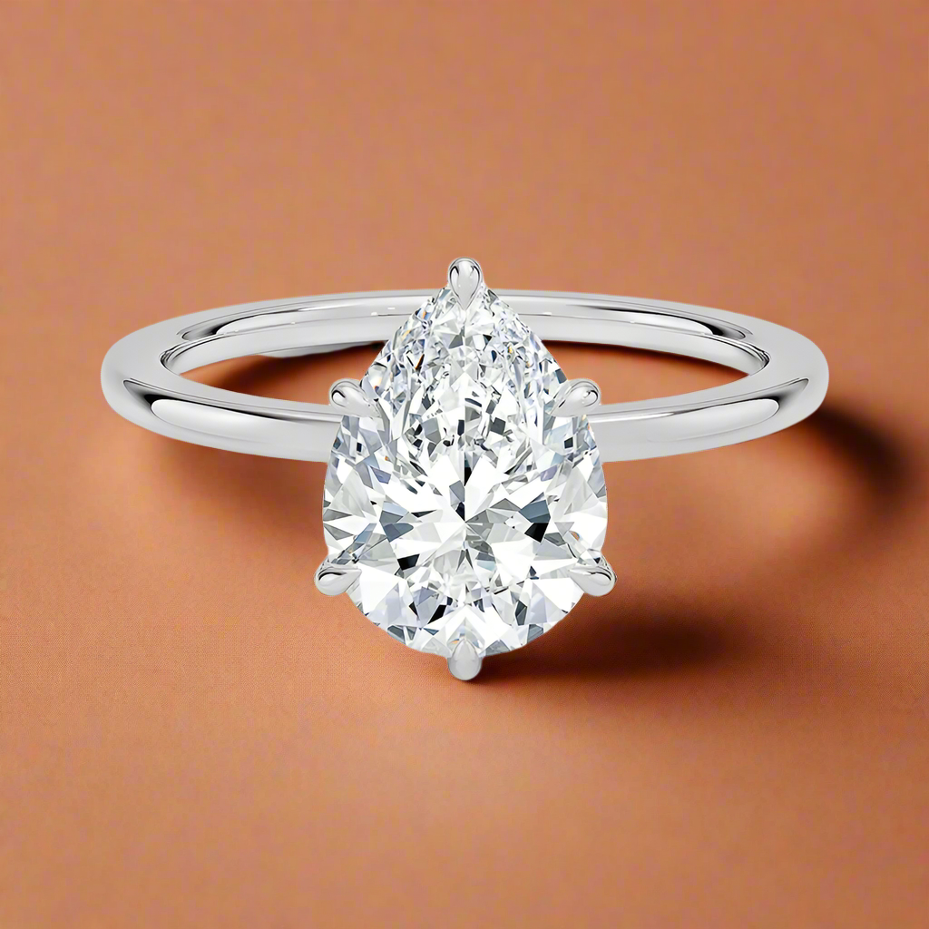 Amanti - Pear Cut Moissanite Engagement Ring