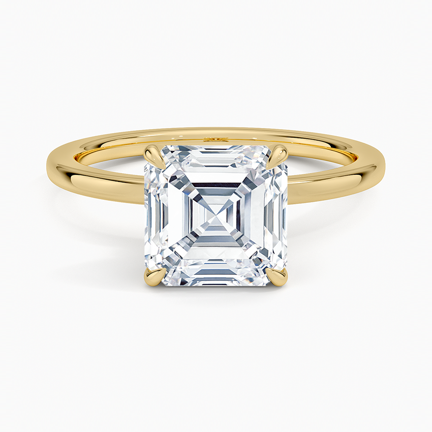 Amanti - Asscher Cut Moissanite Engagement Ring