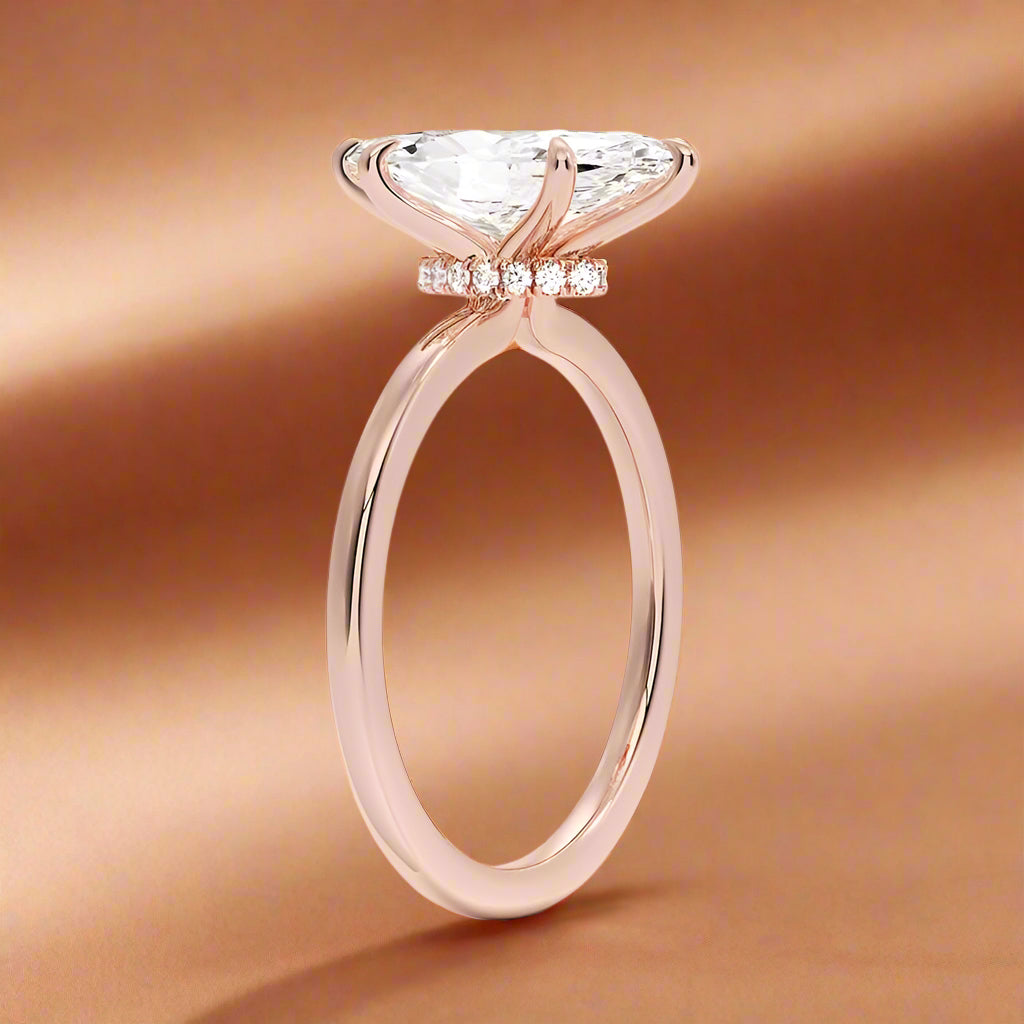 Amanti - Marquise Cut Moissanite Engagement Ring