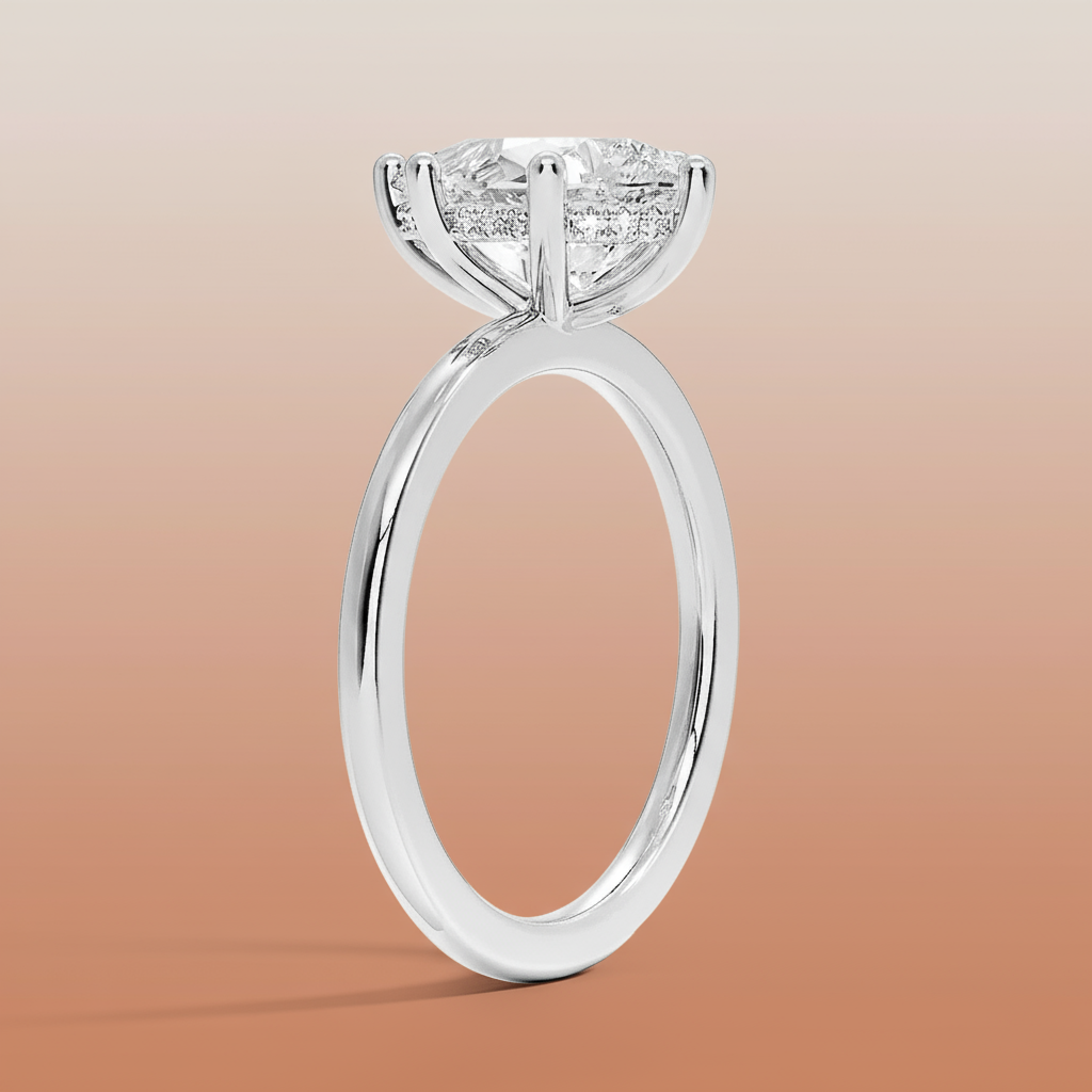 Venere - Pear Cut Moissanite Engagement Ring