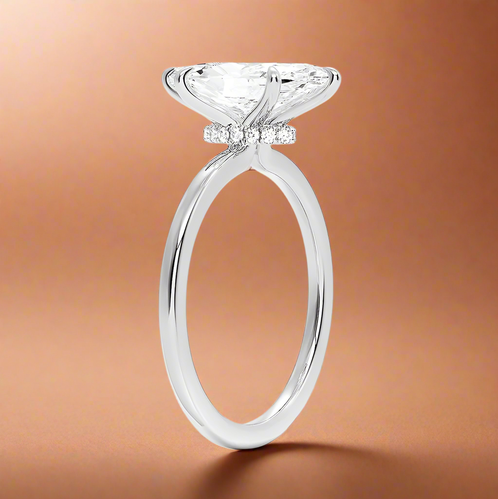 Amanti - Marquise Cut Moissanite Engagement Ring
