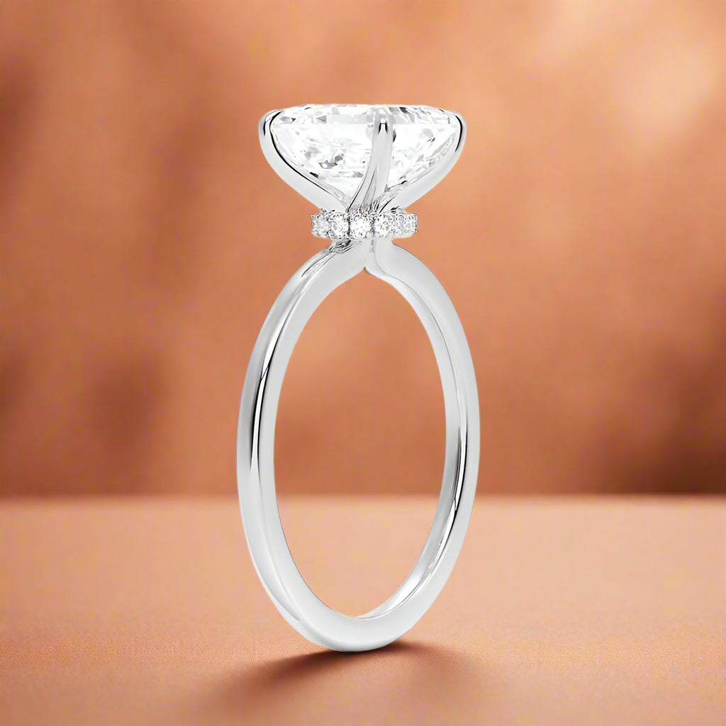 Amanti - Asscher Cut Moissanite Engagement Ring