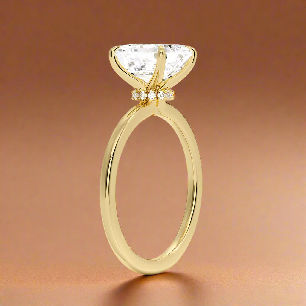 Amanti - Asscher Cut Moissanite Engagement Ring