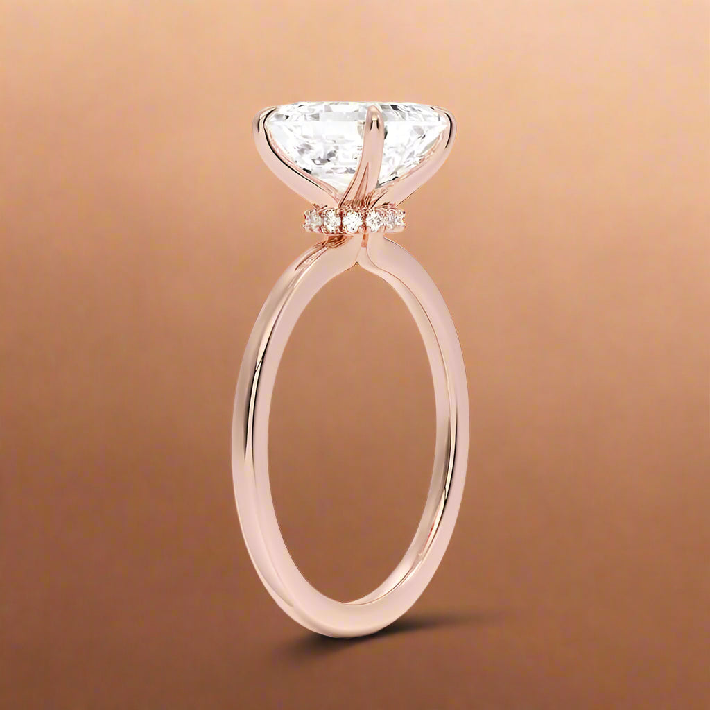 Amanti - Asscher Cut Moissanite Engagement Ring
