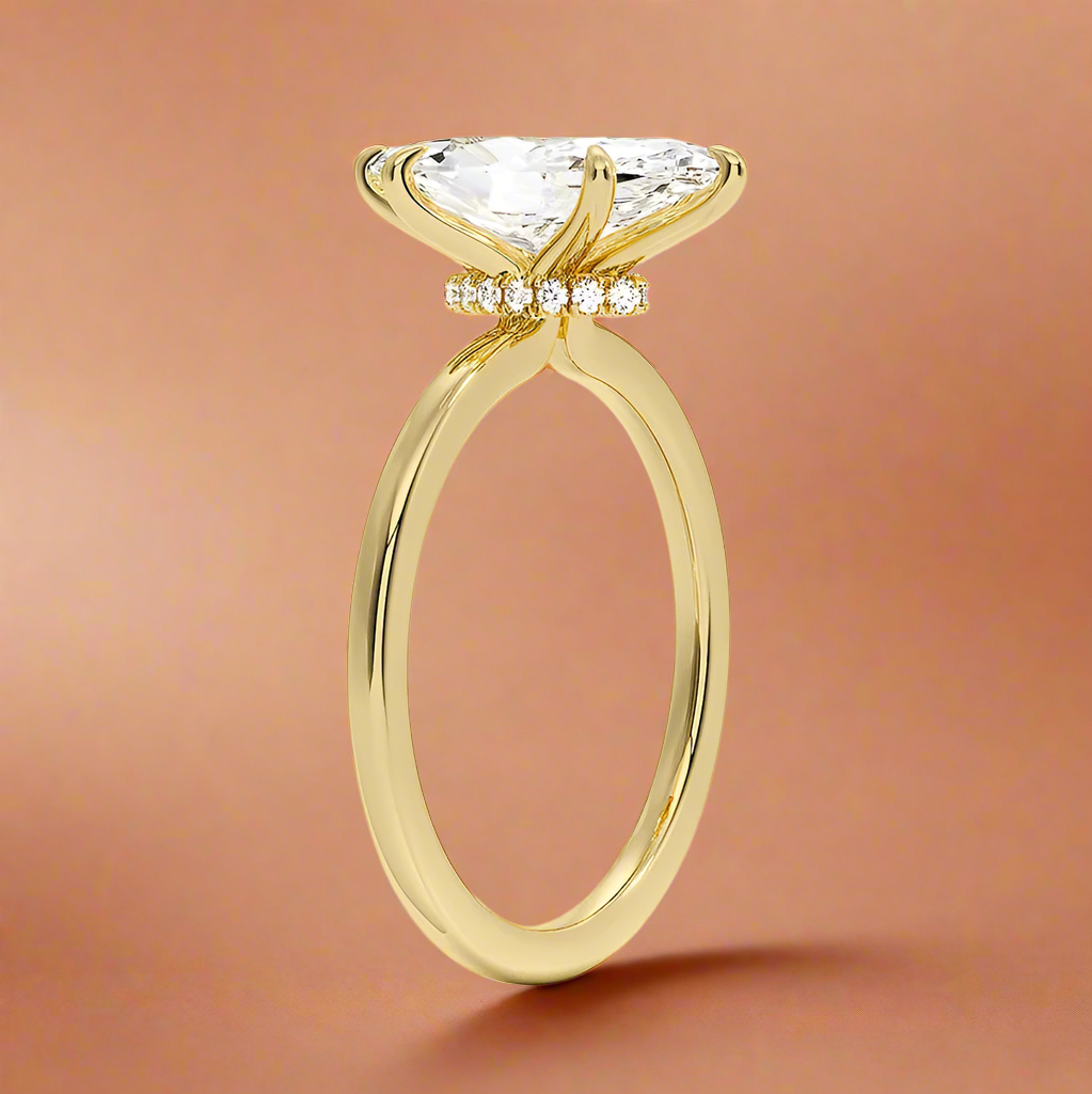 Amanti - Marquise Cut Moissanite Engagement Ring