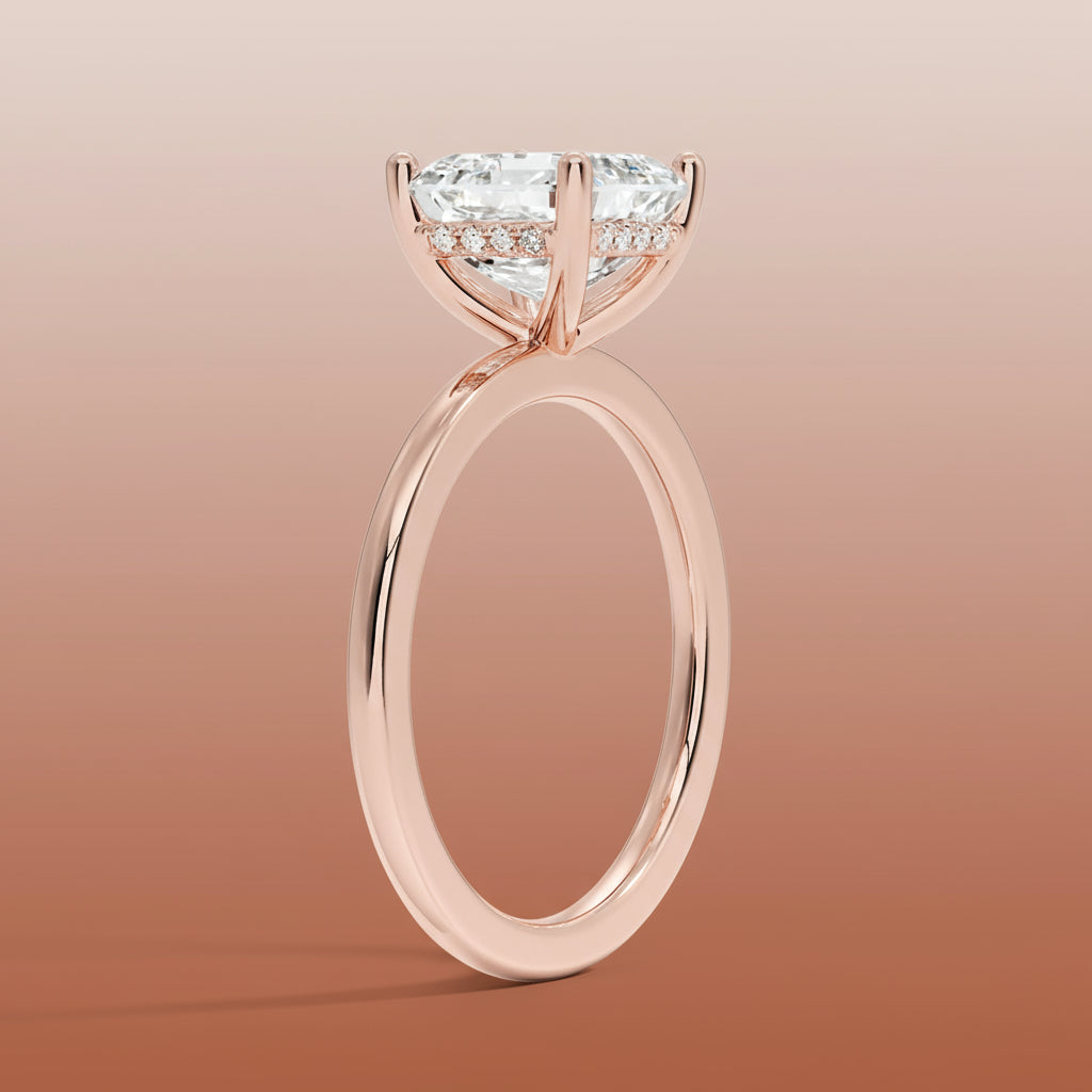 Venere - Asscher Cut Moissanite Engagement Ring