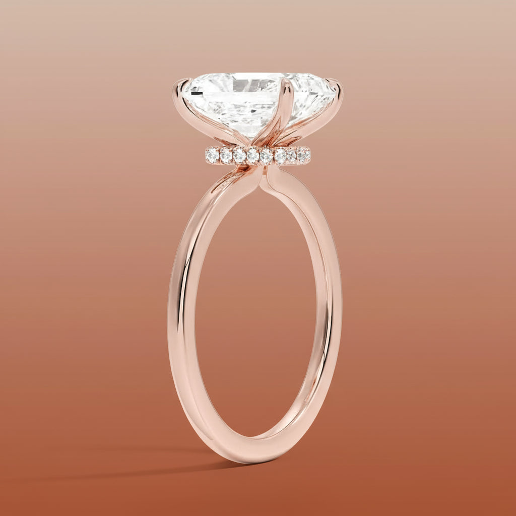 Amanti - Radiant Cut Moissanite Engagement Ring