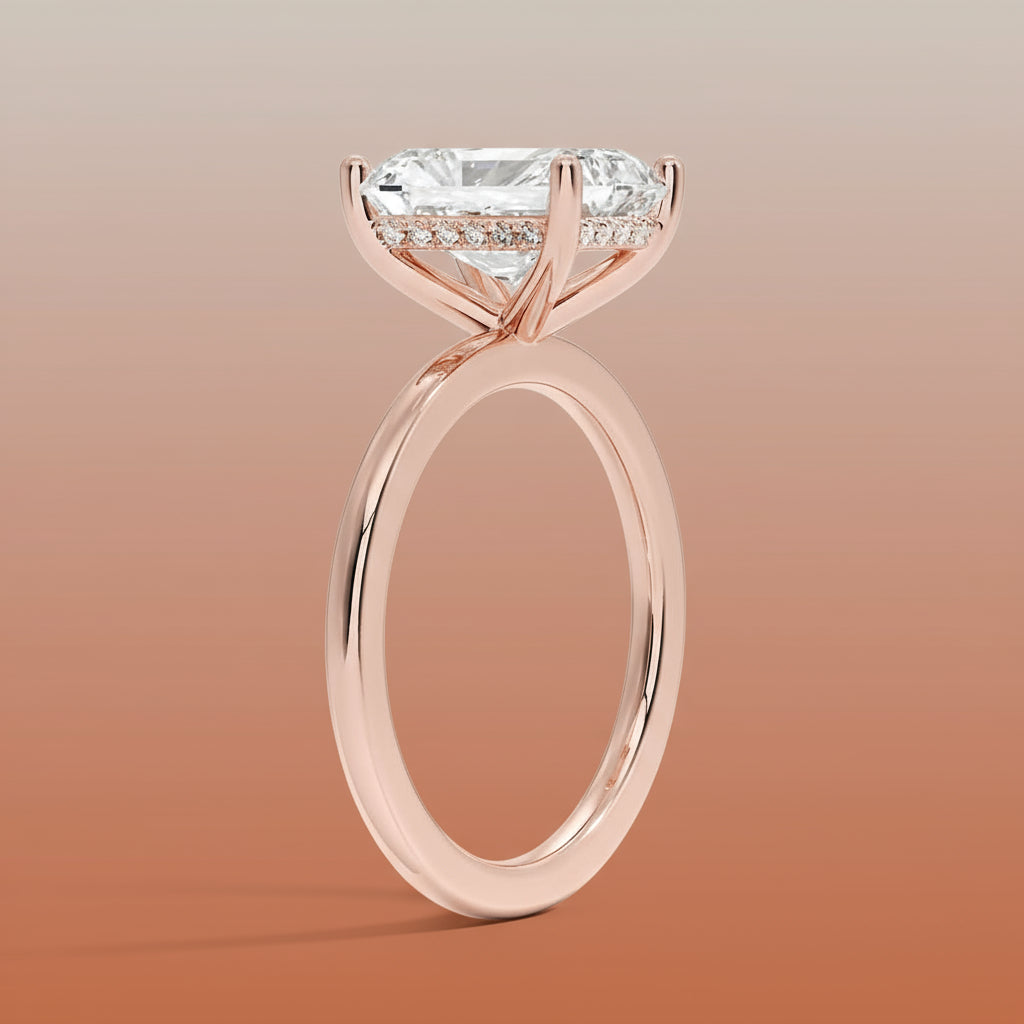 Venere - Radiant Cut Moissanite Engagement Ring