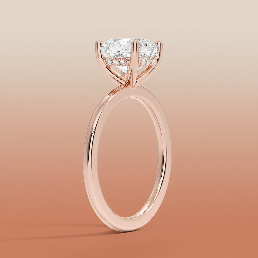 Venere - Cushion Cut Moissanite Engagement Ring