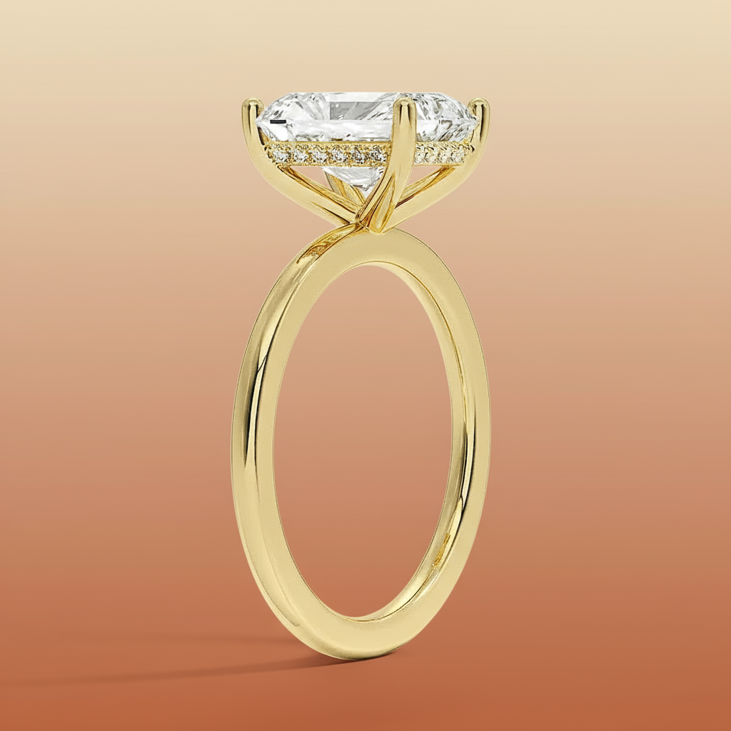 Venere - Radiant Cut Moissanite Engagement Ring