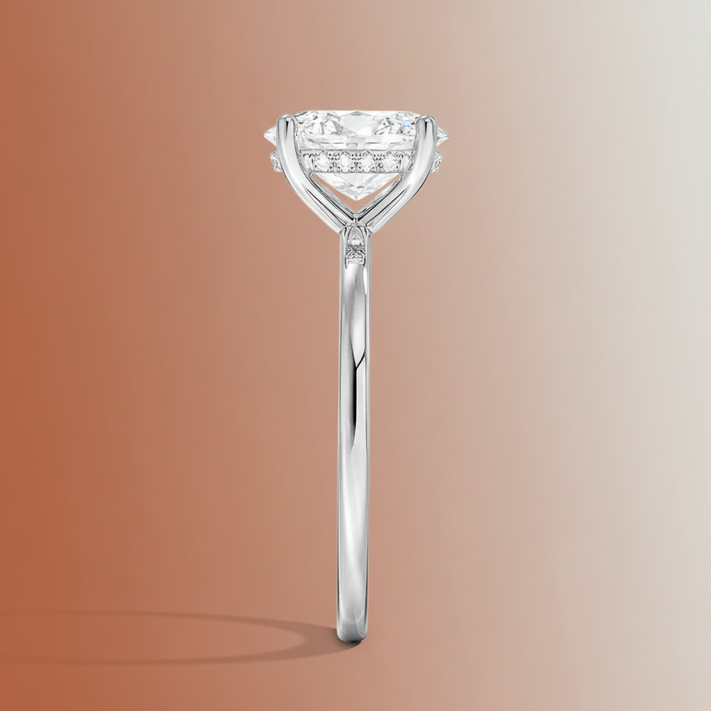 Venere - Oval Cut Moissanite Engagement Ring