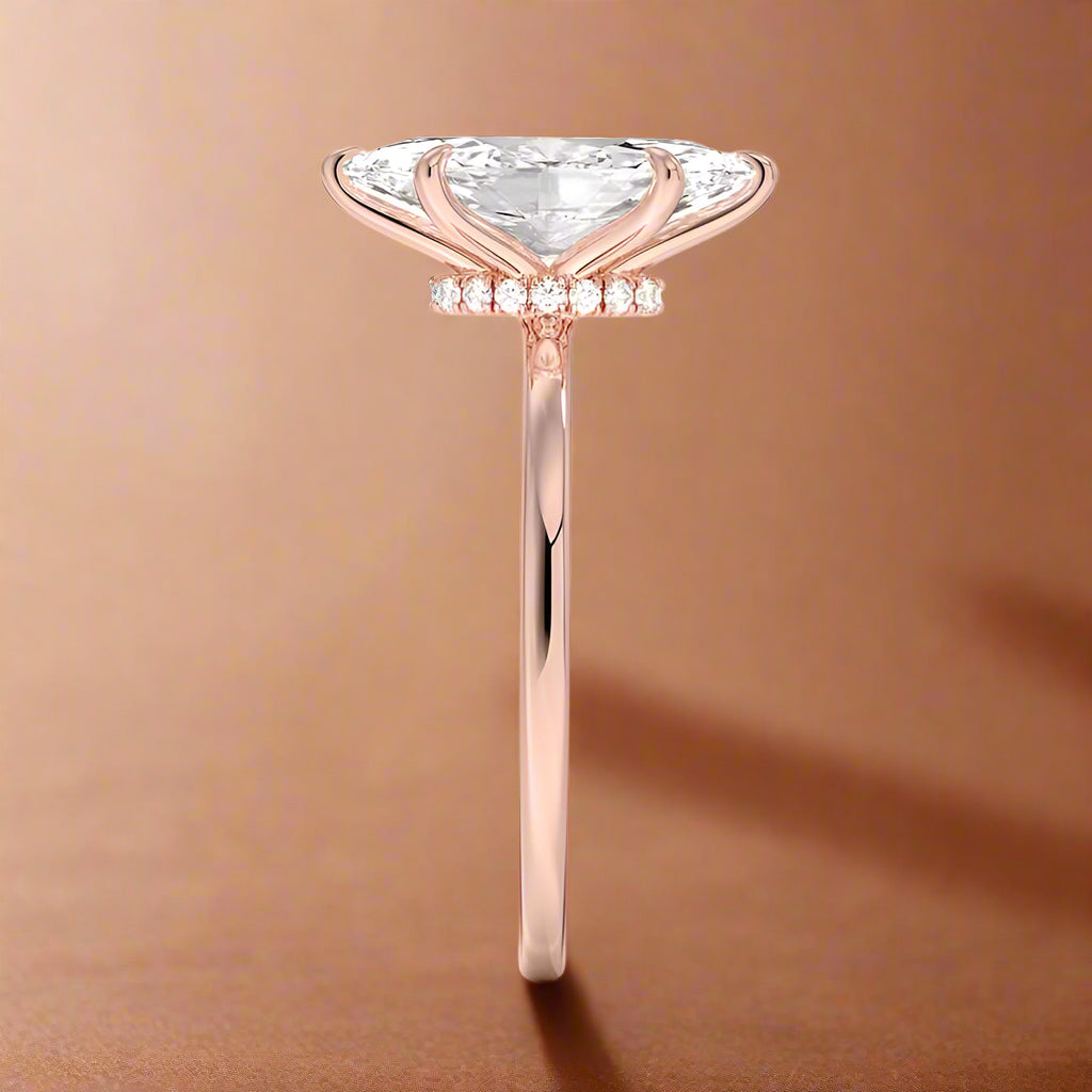 Amanti - Marquise Cut Moissanite Engagement Ring