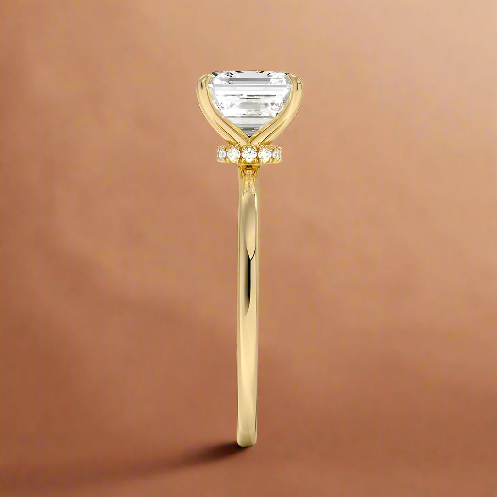 Amanti - Asscher Cut Moissanite Engagement Ring