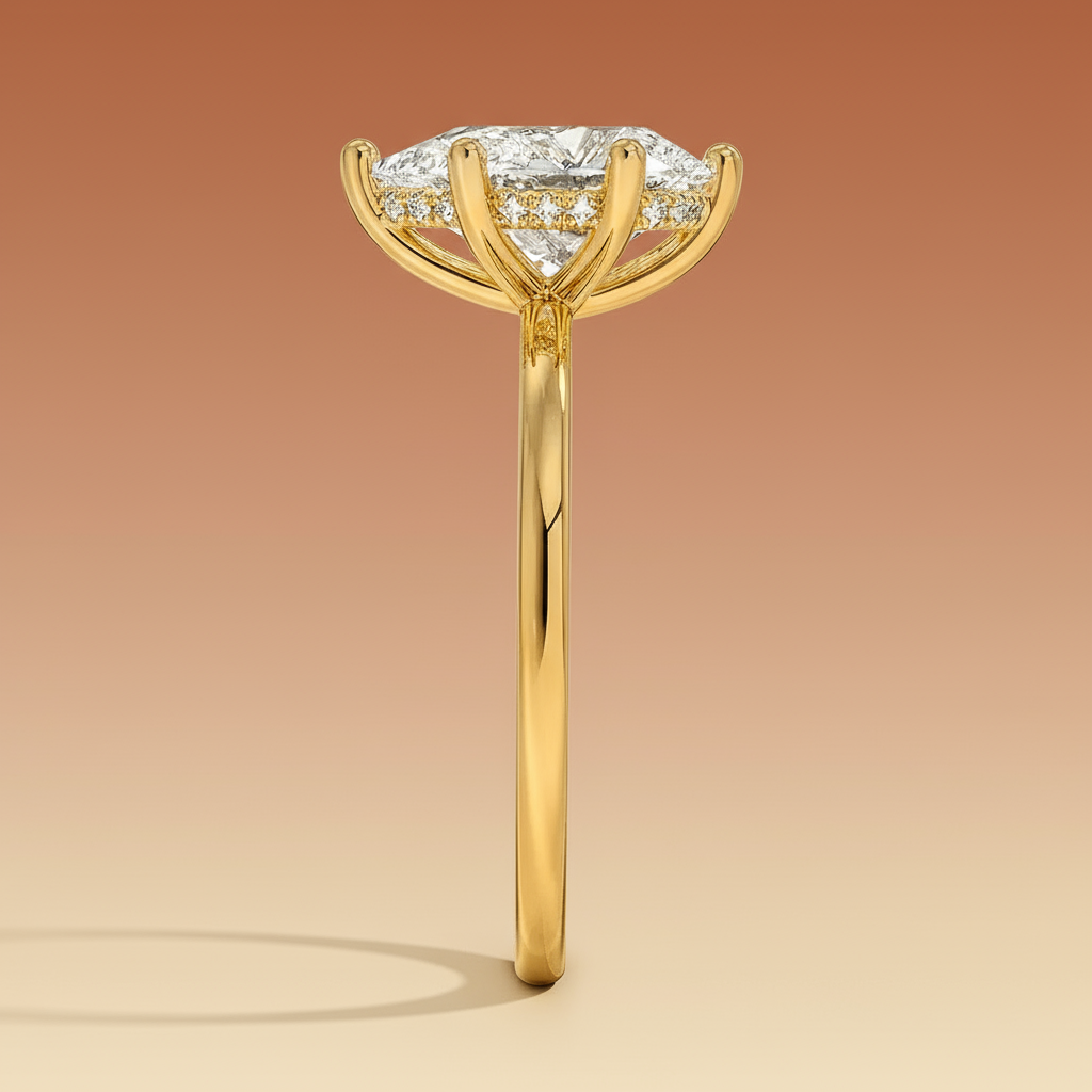 Venere - Pear Cut Moissanite Engagement Ring