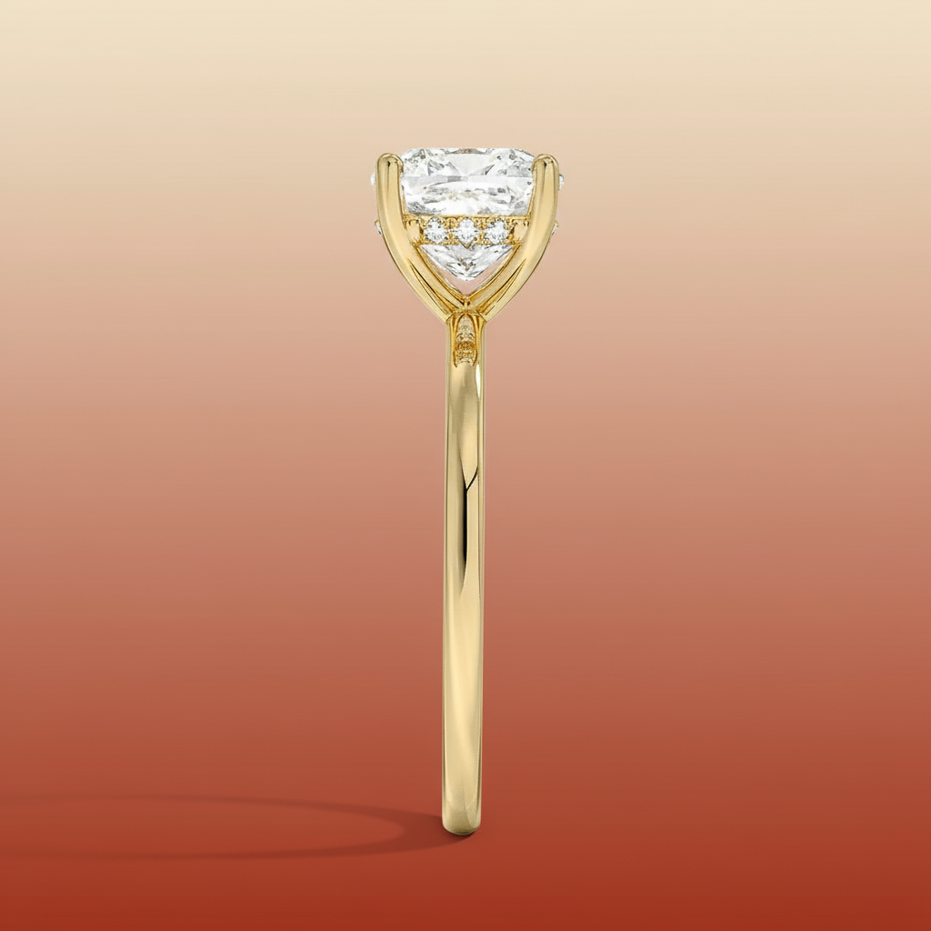 Venere - Cushion Cut Moissanite Engagement Ring