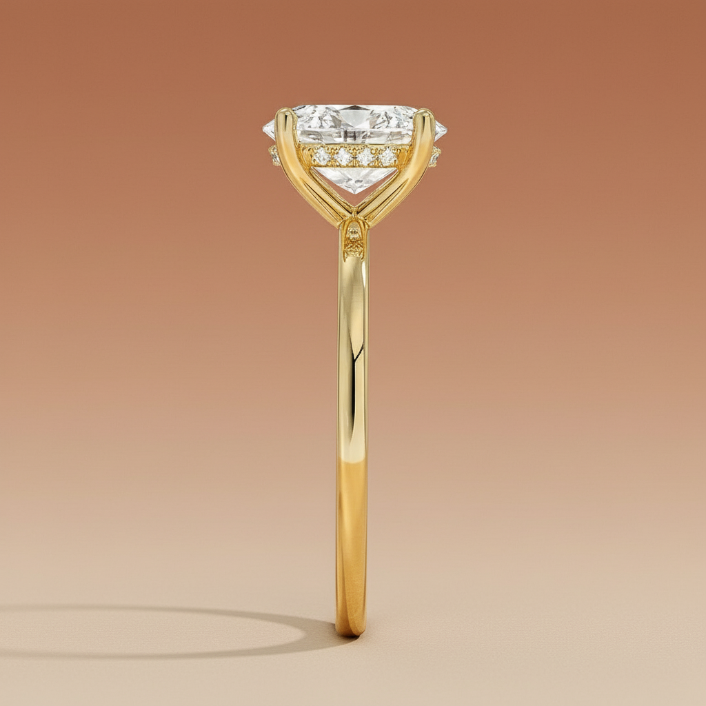 Venere - Oval Cut Moissanite Engagement Ring