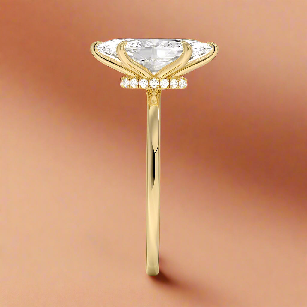 Amanti - Marquise Cut Moissanite Engagement Ring