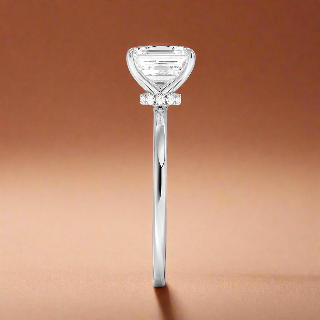 Amanti - Asscher Cut Moissanite Engagement Ring