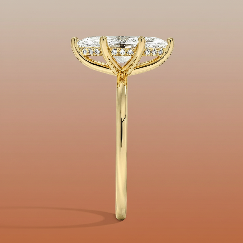 Venere - Marquise Cut Moissanite Engagement Ring