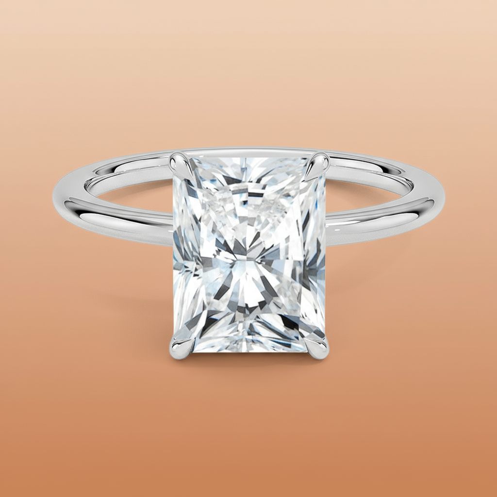 La Terra - Radiant Cut Moissanite Engagement Ring