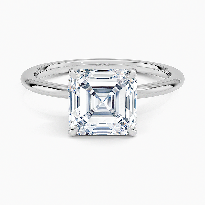 La Terra - Asshcher Cut Moissanite Engagement Ring