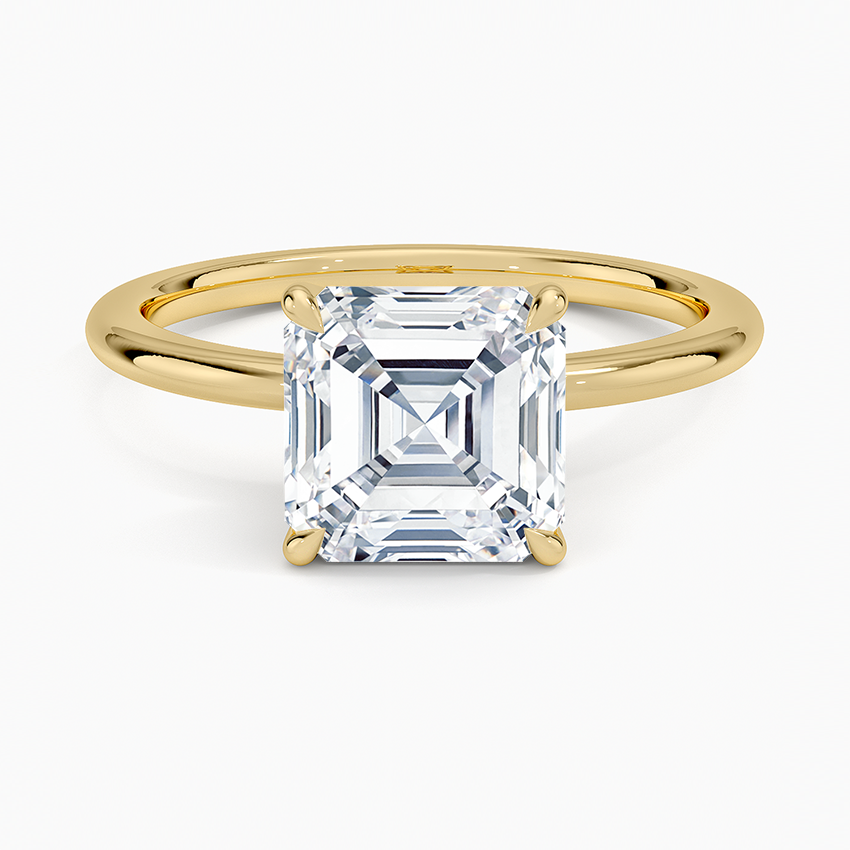 La Terra - Asshcher Cut Moissanite Engagement Ring