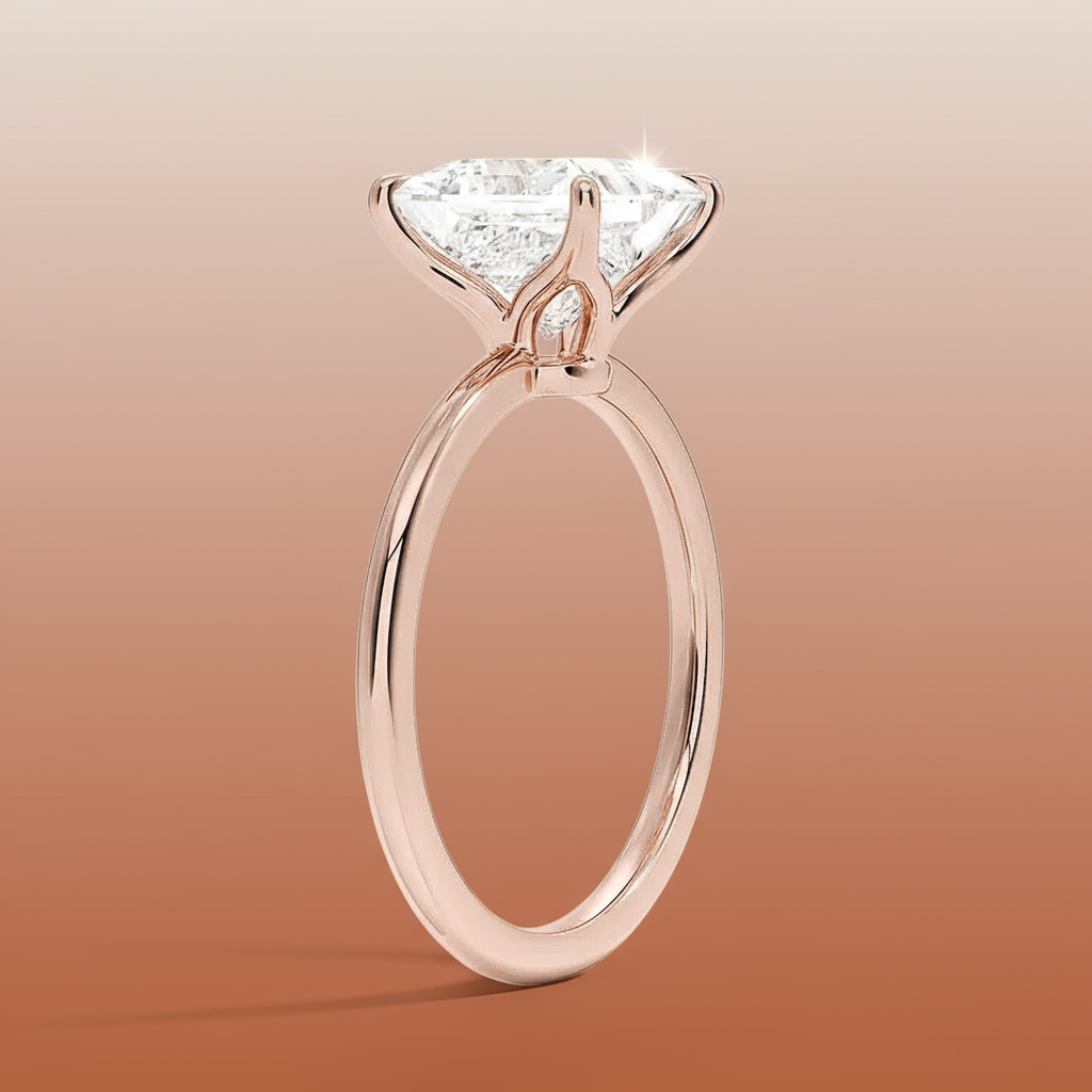 La Terra - Princess Cut Moissanite Engagement Ring